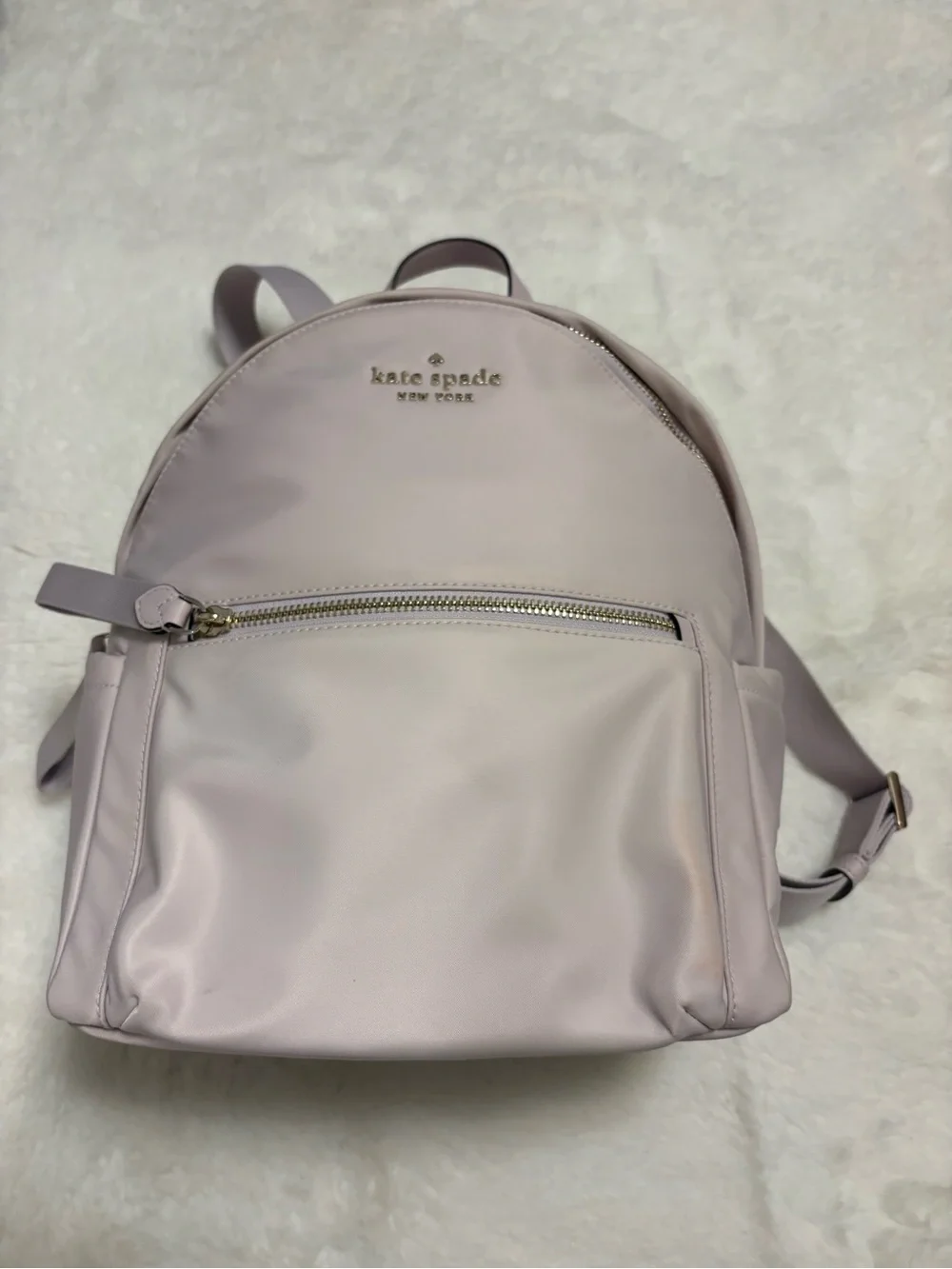 kate spade Pale Pink Nylon Mini Backpack with Gold Hardware